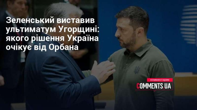 Зеленський висунув Угорщині ультиматум: яке рішення Україна чекає від Орбана.